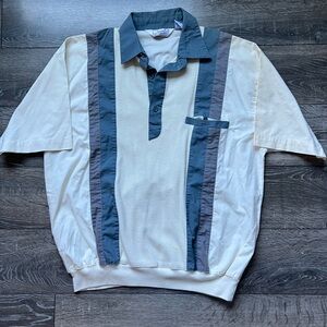 Haband Camel Joe Men's White and Blue Polo